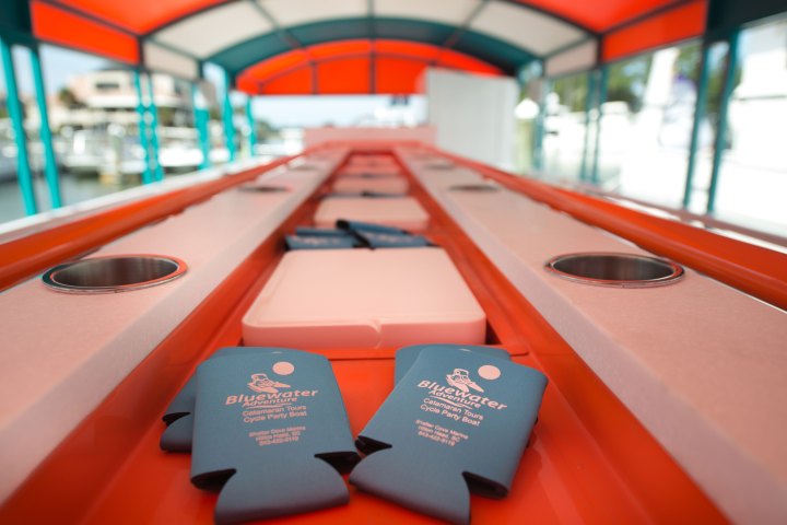 a close up of a red car